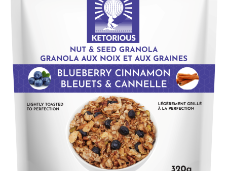 Blueberry & Cinnamon Nut and Seed Granola by Ketorious, 320g Online Sale