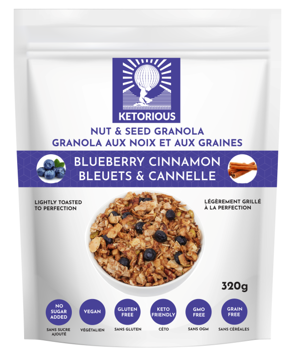 Blueberry & Cinnamon Nut and Seed Granola by Ketorious, 320g Online Sale