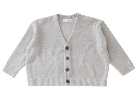 Greige V-Neck Cardigan Hot on Sale