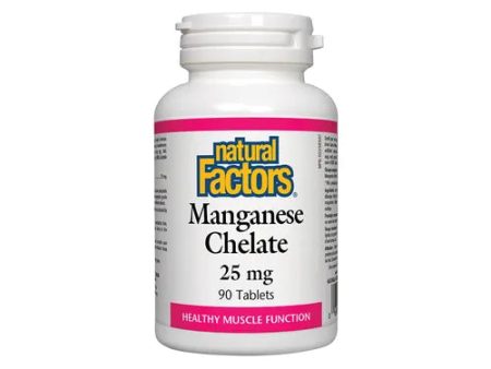 Manganese Chelate 25 mg by Natural Factors, 90 Tablets Supply