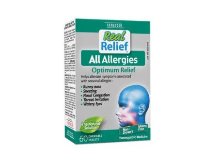 All Allergies Optimum Relief by Real Relief, 60 Chewable Tablets Hot on Sale