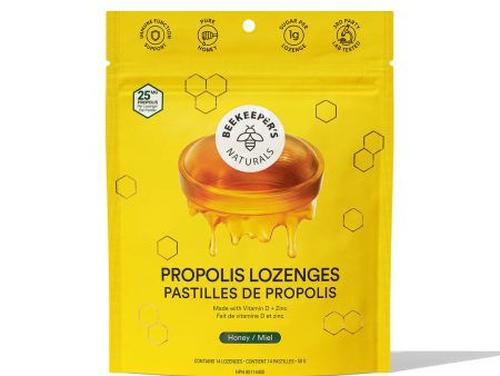 Honey Propolis Lozenges by Beekeeper’s Naturals, 50g Supply