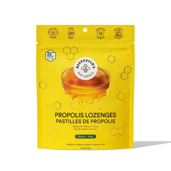 Honey Propolis Lozenges by Beekeeper’s Naturals, 50g Supply