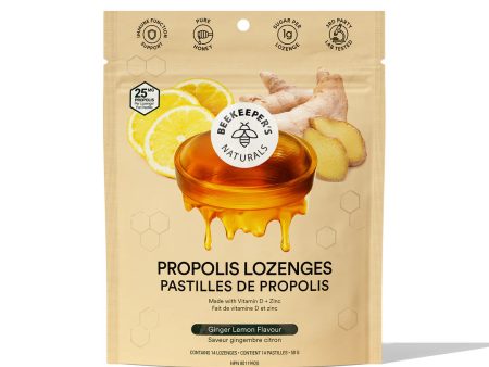 Ginger Lemon Propolis Lozenges by Beekeeper’s Naturals, 50g Fashion