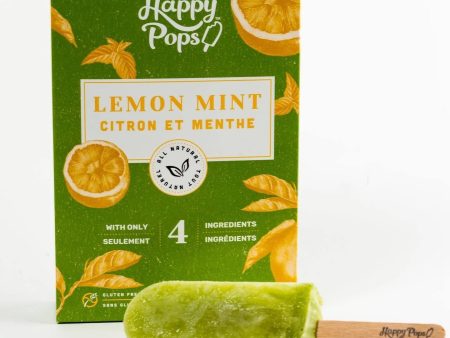 Lemon Mint Popsicles by Happy Pops, 4 x 66 ml Hot on Sale