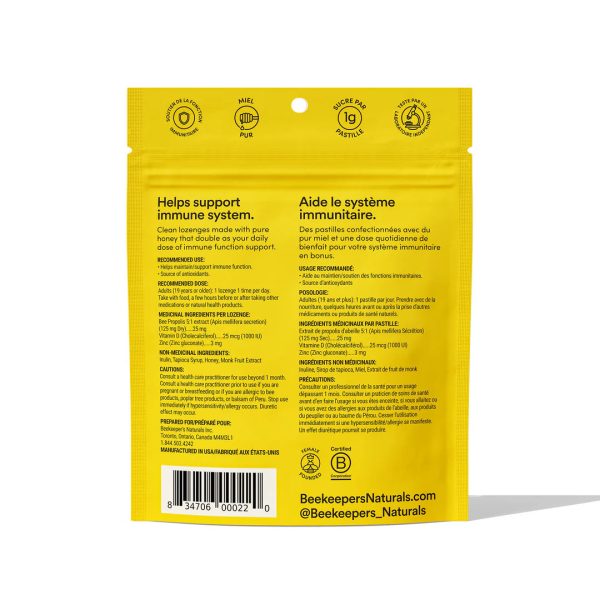 Honey Propolis Lozenges by Beekeeper’s Naturals, 50g Supply