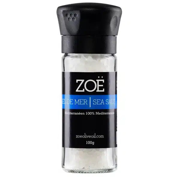 Sea Salt In Reusable Glass Mill by Zoë, 100 g For Cheap