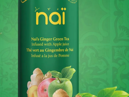 Ginger Green Tea Infused with Apple by naï, 473ml Supply