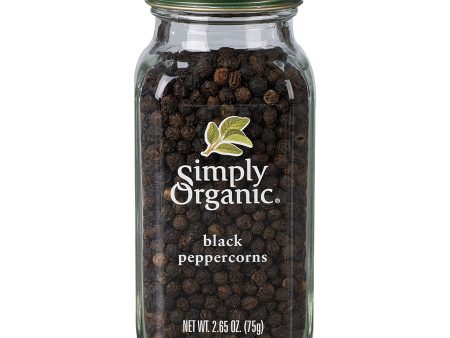 Black Peppercorns by Simply Organic 75g Sale