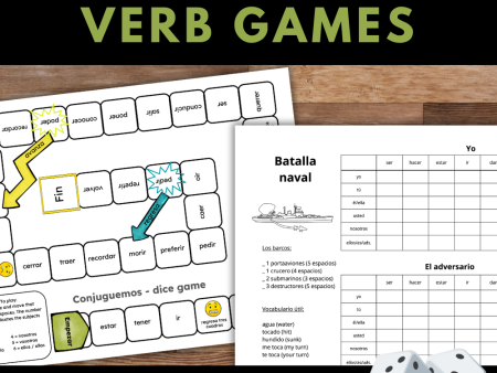 8 No-Prep, Editable Games for Irregular Verbs in Spanish (Present Tense) Fashion