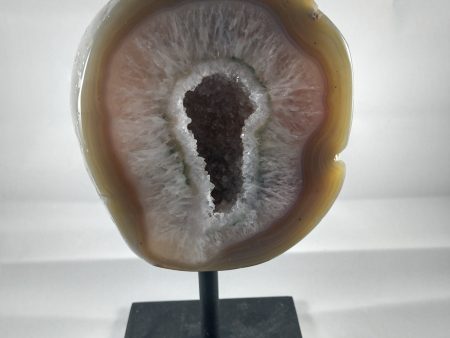 Agate Slice on Custom Metal Stand Hot on Sale