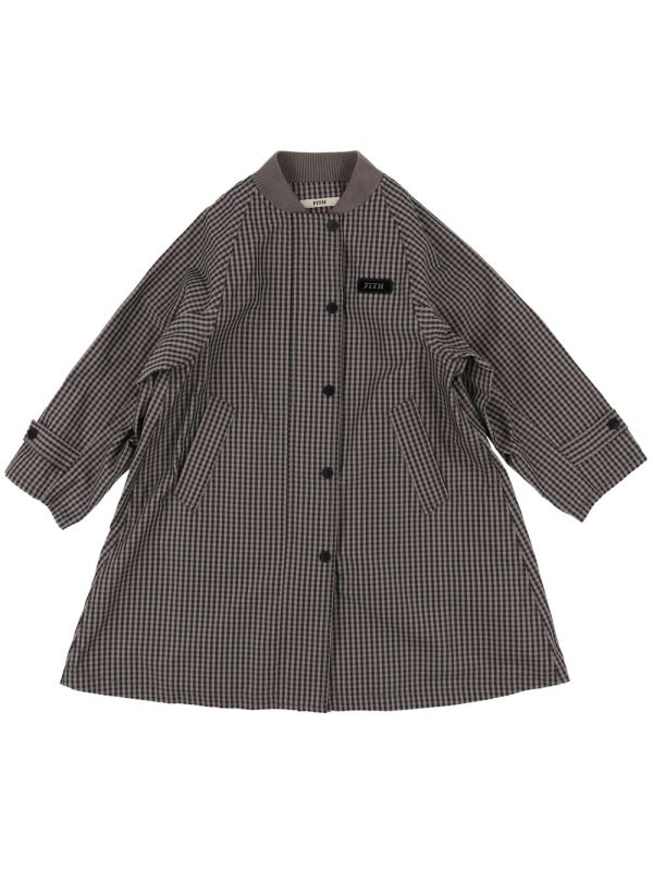 A-Line Checked Coat on Sale