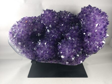 Amethyst Stalactite Formation, 9.39 lbs. w  Custom Metal Stand Online Sale