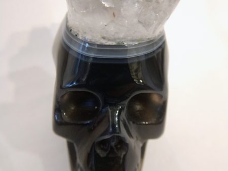 Brazilian Agate Skull with Quartz Crown For Cheap