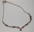 Bi-color tourmaline necklace in sterling silver Sale