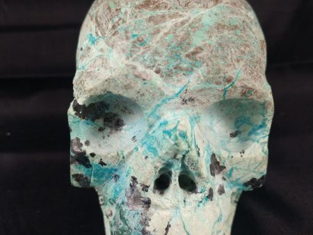 Chrysocolla Skull 1.7 lbs For Sale