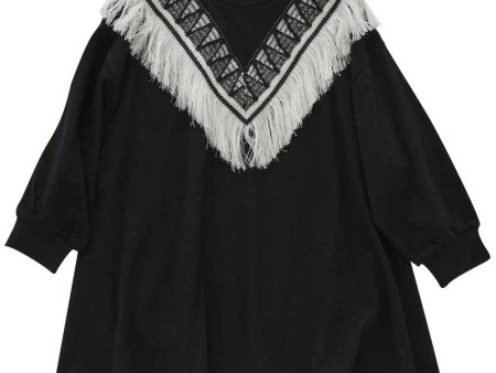 ZigZag Fringe Long Tee For Cheap