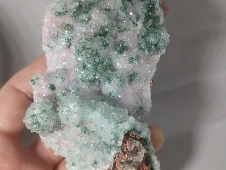 Quartz with Malachite and Spherocobaltite Fashion