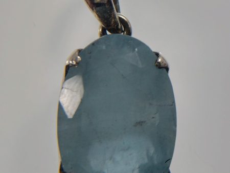 Aquamarine Faceted Pendant Hot on Sale