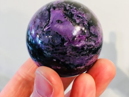 Charoite Sphere, Russia For Discount