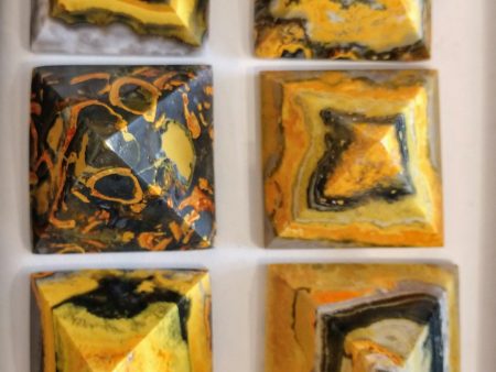 Bumblebee Jasper pyramids from Indonesia For Sale