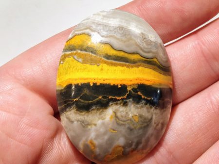 Bumblebee Jasper palm stones For Sale