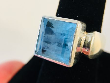 Aquamarine Faceted Ring Cheap