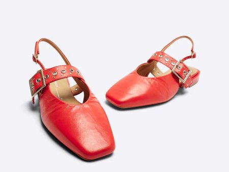 Pearl Slingback Ballet Flat - Cherry Cheap