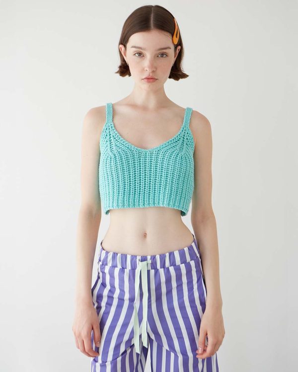 Mariquita Knitted Top - Aqua Cheap