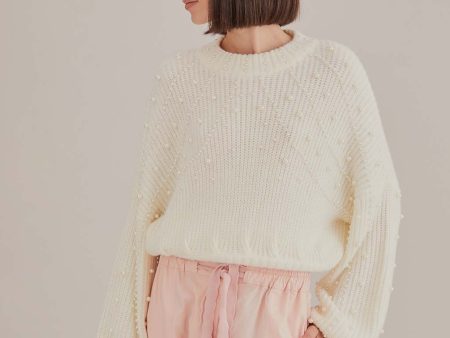 Pearl Embroidered Bubble Sweater Sale