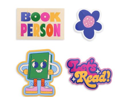 Stick with It! Big Vinyl Stickers Pack - Book Person Hot on Sale