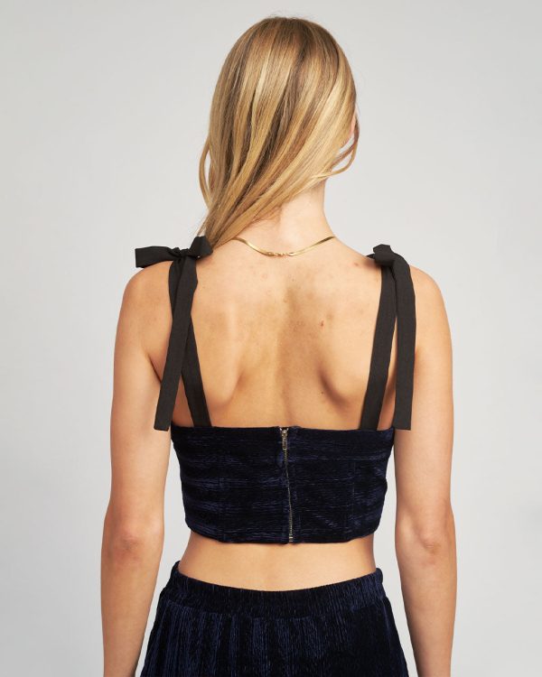 Micah Bustier Top - Navy Hot on Sale