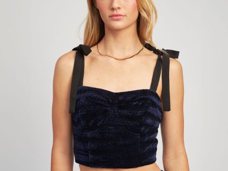 Micah Bustier Top - Navy Hot on Sale