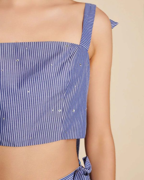 Ivy Stripe Crop Top Online Hot Sale