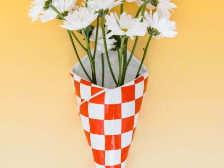 Checker Bag Wall Vase Online