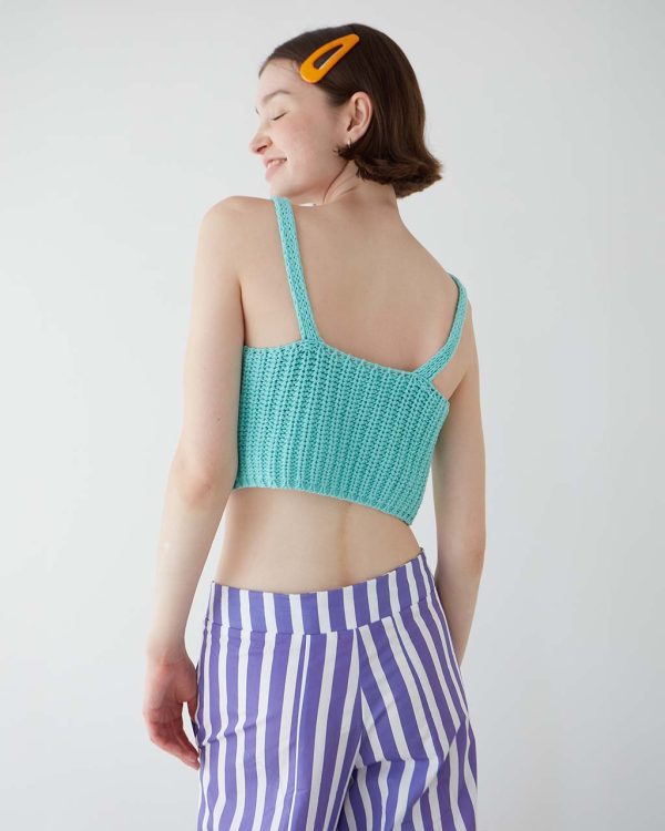 Mariquita Knitted Top - Aqua Cheap