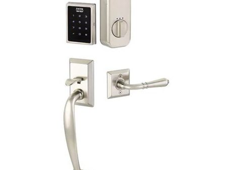 Emtek EMP1105SFRH Electronic Empowered Motorized Touchscreen Keypad Smart Lock Entry Set with Franklin Grip - works with Yale Access , Santa Fe Lever , RH Sale